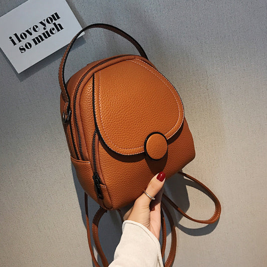 Small Faux Leather Backpack/Handbag