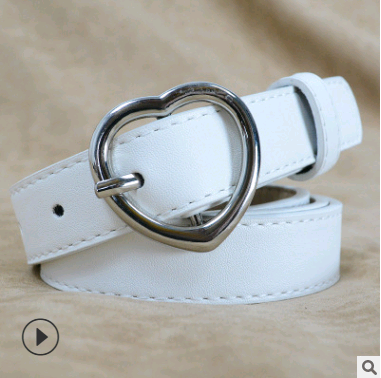Love Buckle Leather Belt