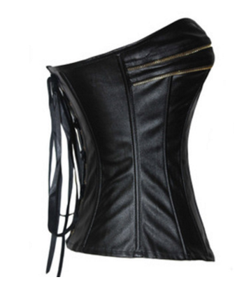 Faux Leather Corset