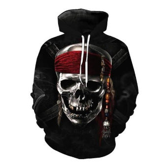 Skull Band Hooded Sweatshirt
