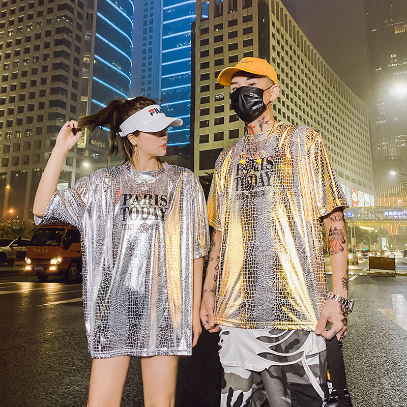 Paris Today Loose Shiny T-shirt