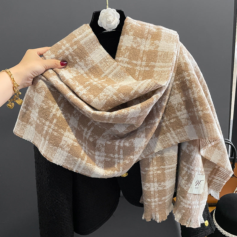 YF Plaid Imitation Cashmere Scarf