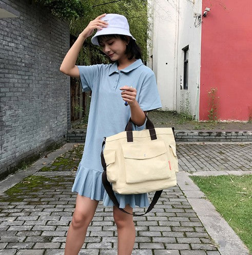 Large Capacity Canvas Shoulder Bag