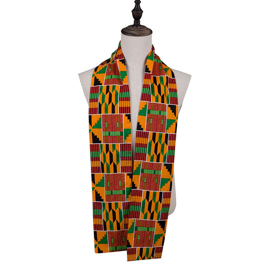 African Design Cotton Weave Scarf