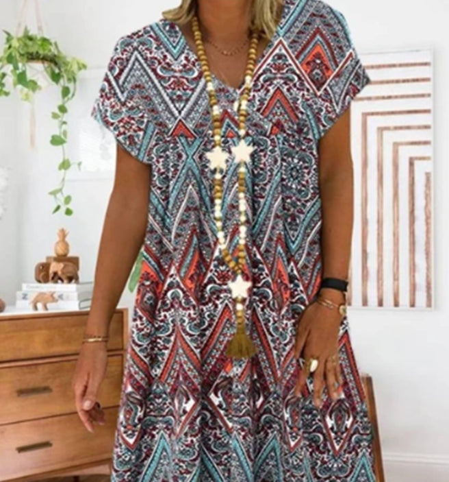 Pattan Mid Length Dress (up to 5XL)