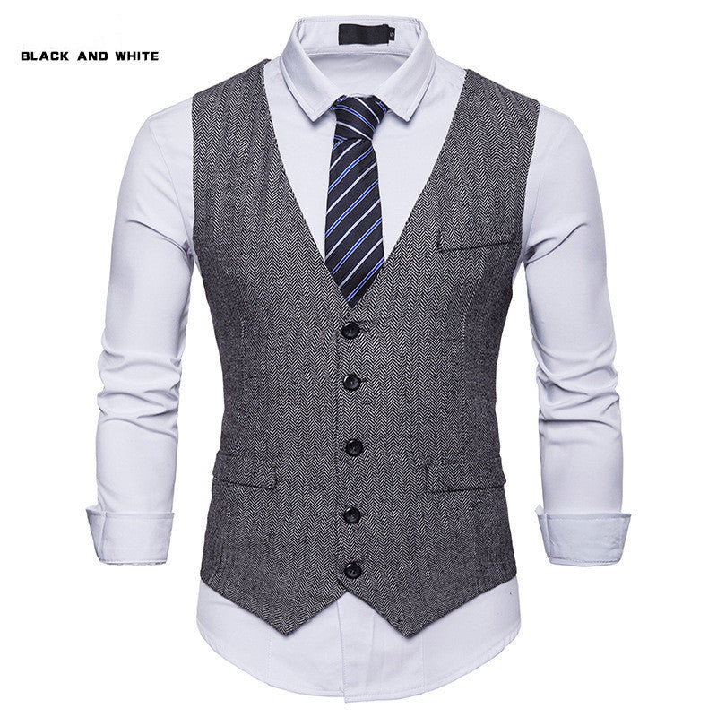 Single-breasted Woolen Vest