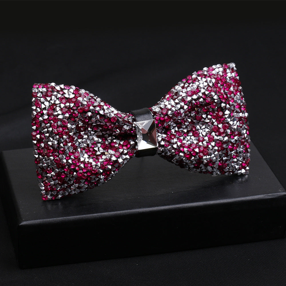 Shiny Diamond Bow Tie