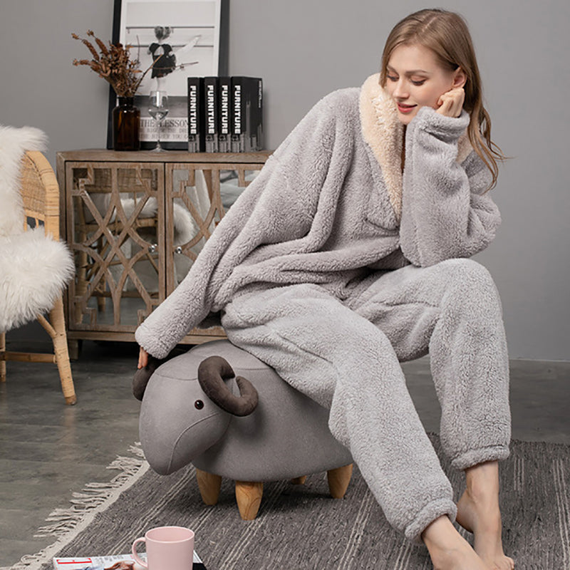 Coral Fleece Unisex Pajamas Set