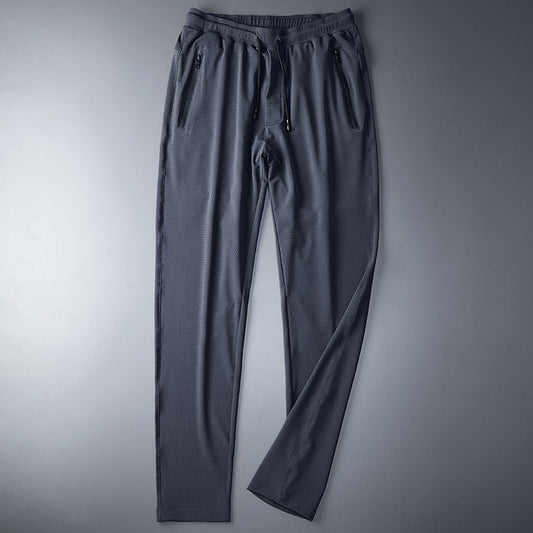 Ice Silk Elastic Loose Sweatpants