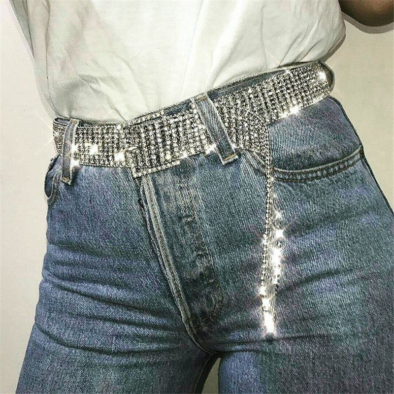 Rhinestone & Metal Belt