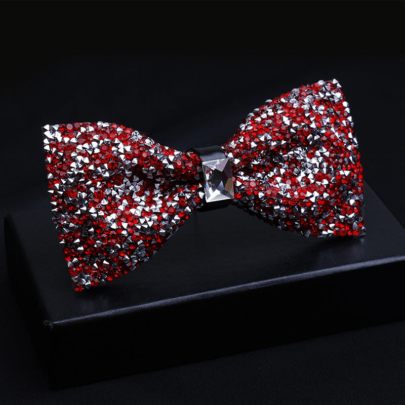 Shiny Diamond Bow Tie