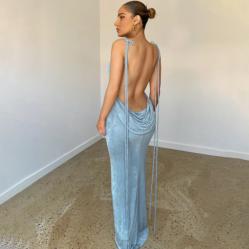 Open Back Long Tube Top Dress