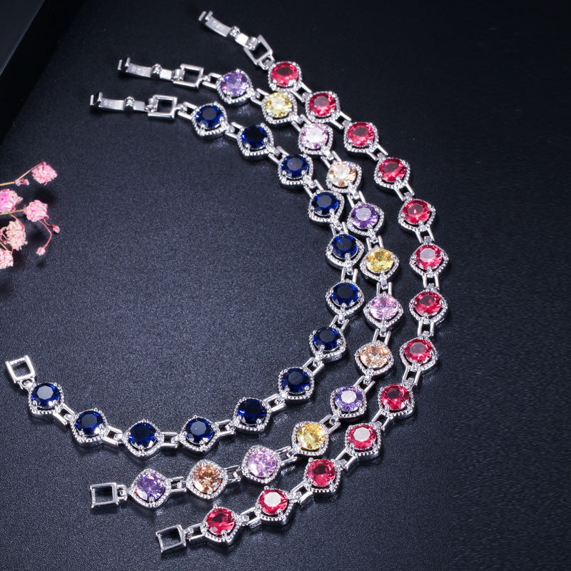 Shiny Square Cubic Zirconia Bracelets
