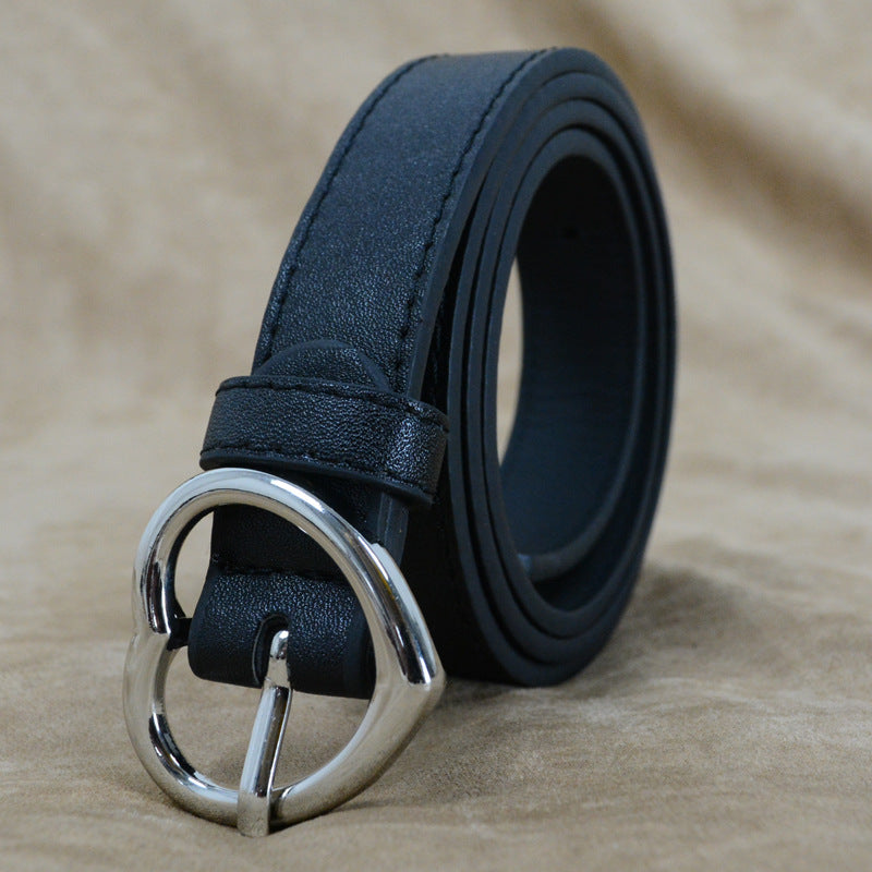 Love Buckle Leather Belt