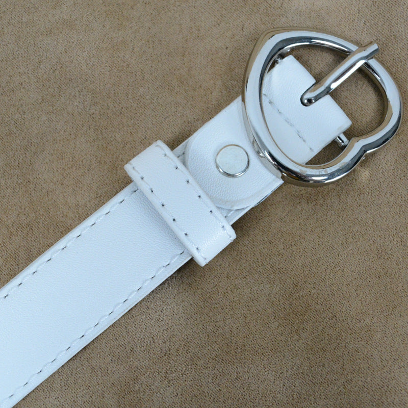 Love Buckle Leather Belt