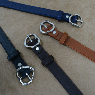 Love Buckle Leather Belt