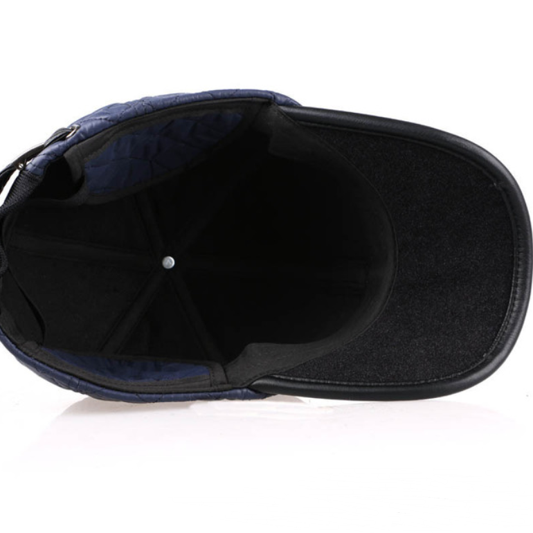 Puffy Faux Leather Baseball Cap