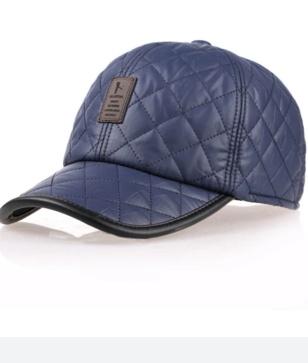 Puffy Faux Leather Baseball Cap