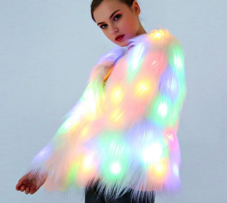 Faux Fur LED Coat