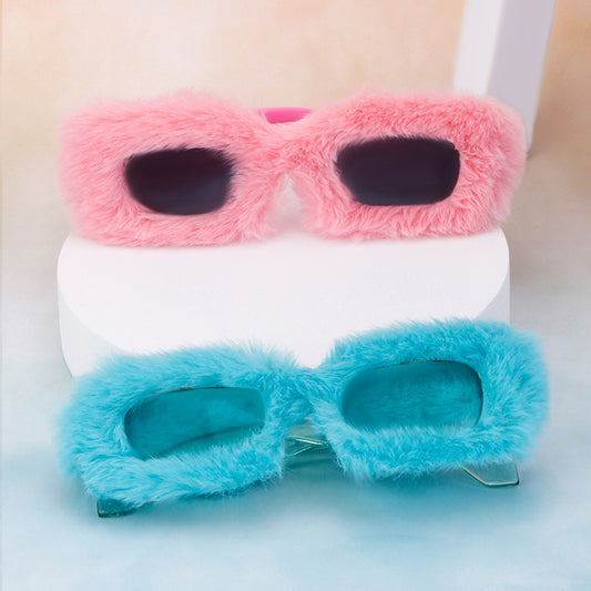 Fluffin' Plush Square UV400 Sunglasses