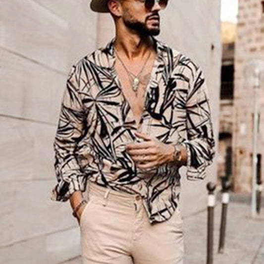 Button Down Men's Print Shirt