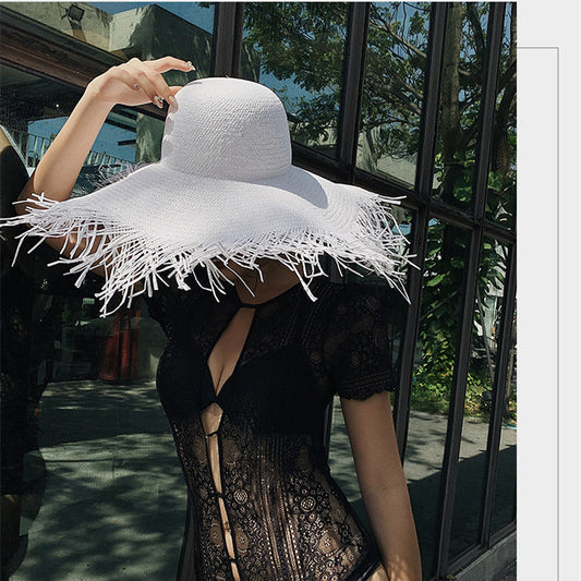 Oversized Dome Straw Beach Hat