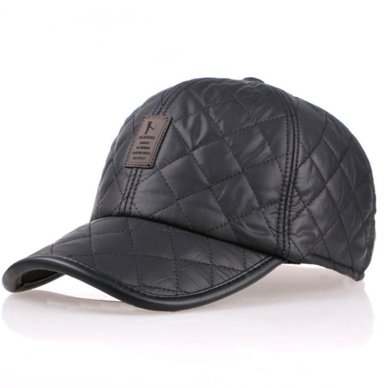 Puffy Faux Leather Baseball Cap