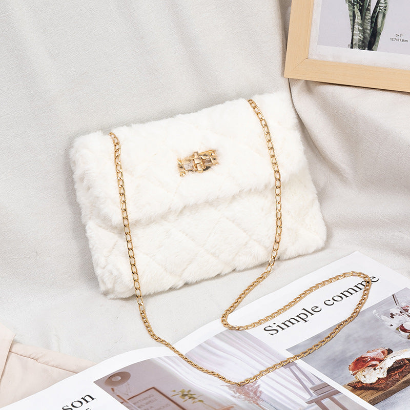 Plush Ringer Shoulder Bag