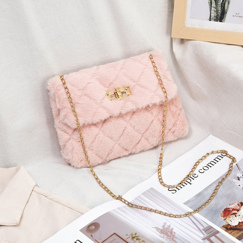 Plush Ringer Shoulder Bag