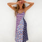 Sling V-Neck Floral Print Beach Dress