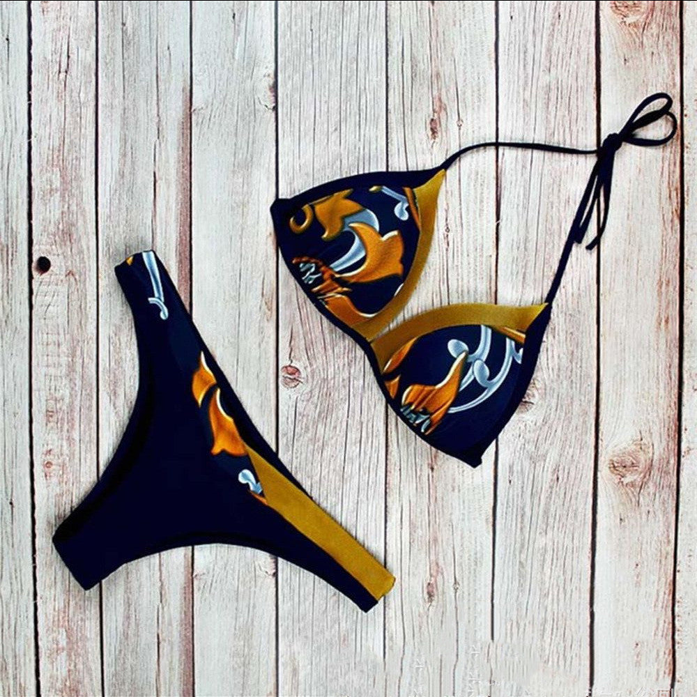 Nylon Split Bikini Set