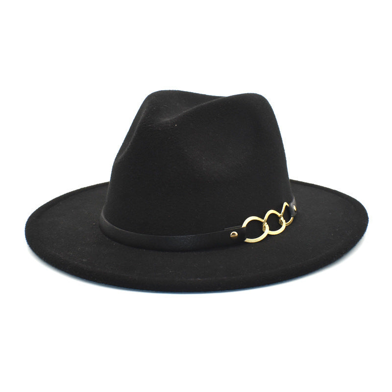Solid Color Woolen Top Hat