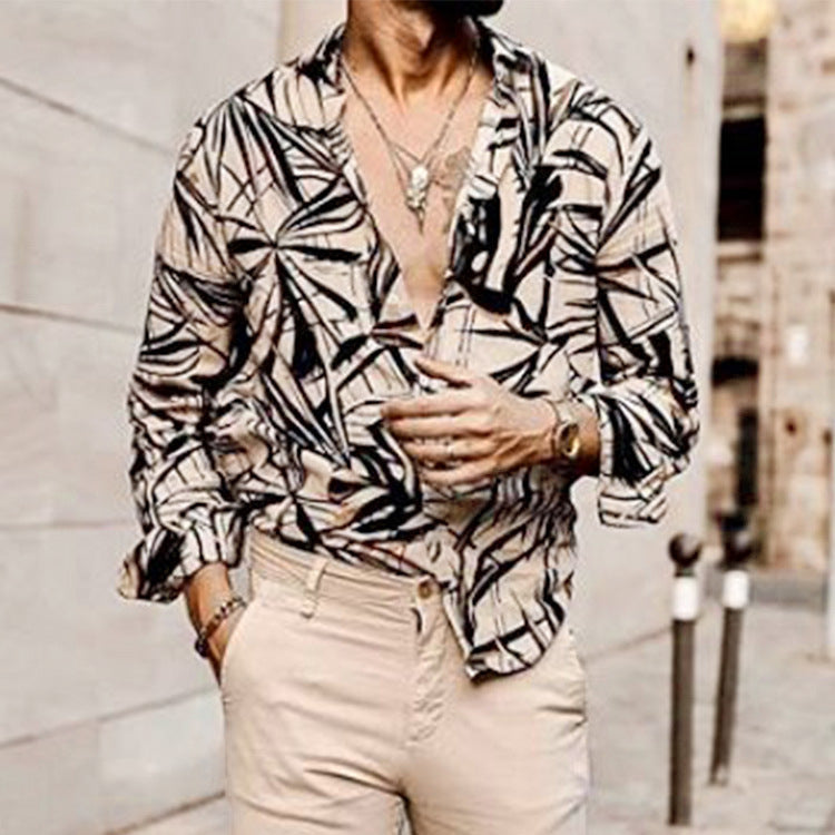 Button Down Men's Print Shirt