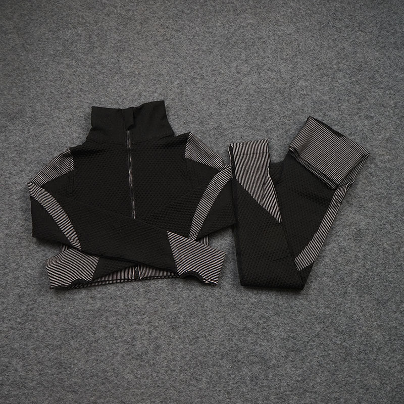 Three-piece Nylon Stretch Fitness Suit