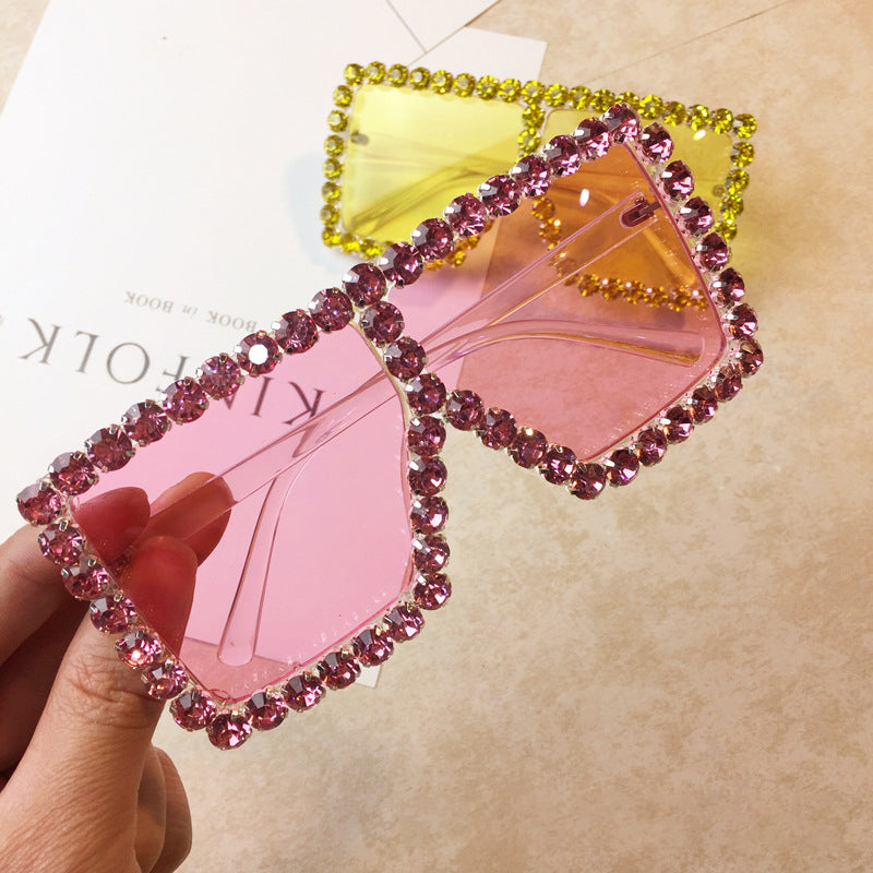 Large Square Bling UV 400 Sunglasses