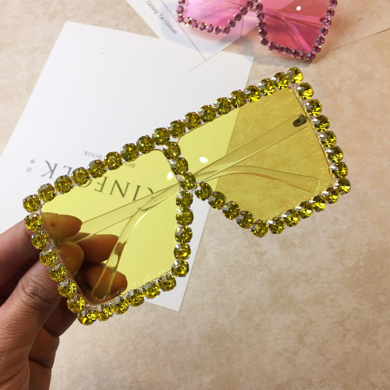 Large Square Bling UV 400 Sunglasses