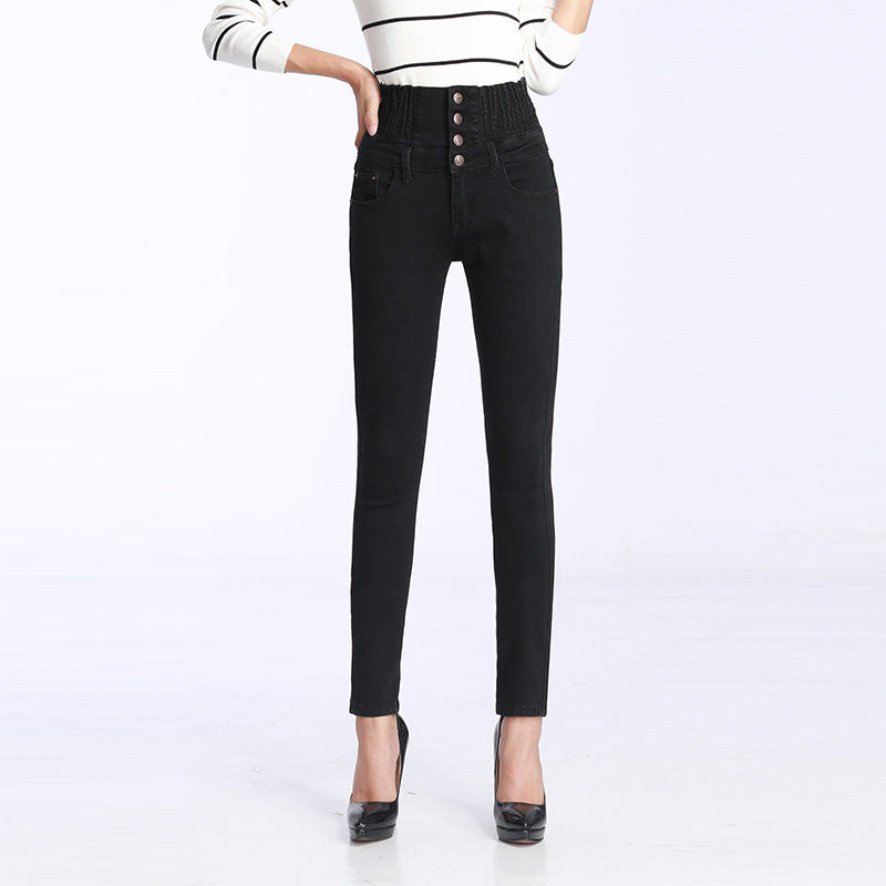 Pencil Thin High Waist Jeans
