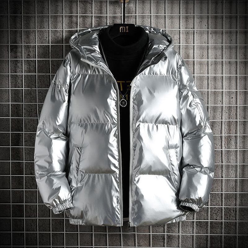 Shiny Puffer Hooded Jacket (up to 5XL)