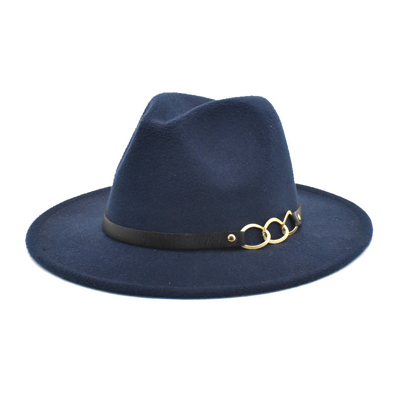 Solid Color Woolen Top Hat