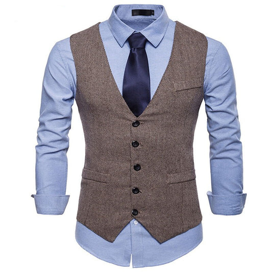 Single-breasted Woolen Vest