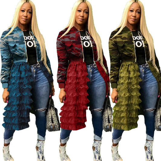 Camo Zip Jacket/Dress Hybrid (up to 3XL)