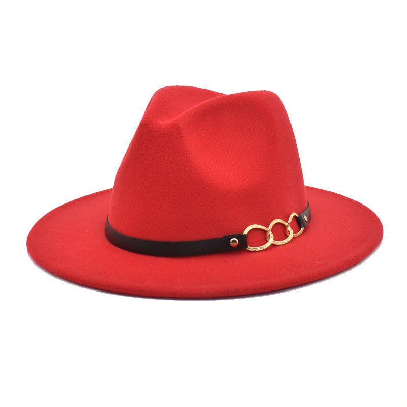 Solid Color Woolen Top Hat