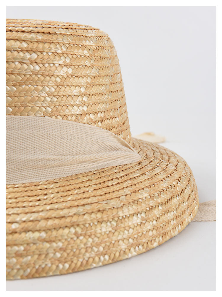 French Strap Straw Lampshade Hat