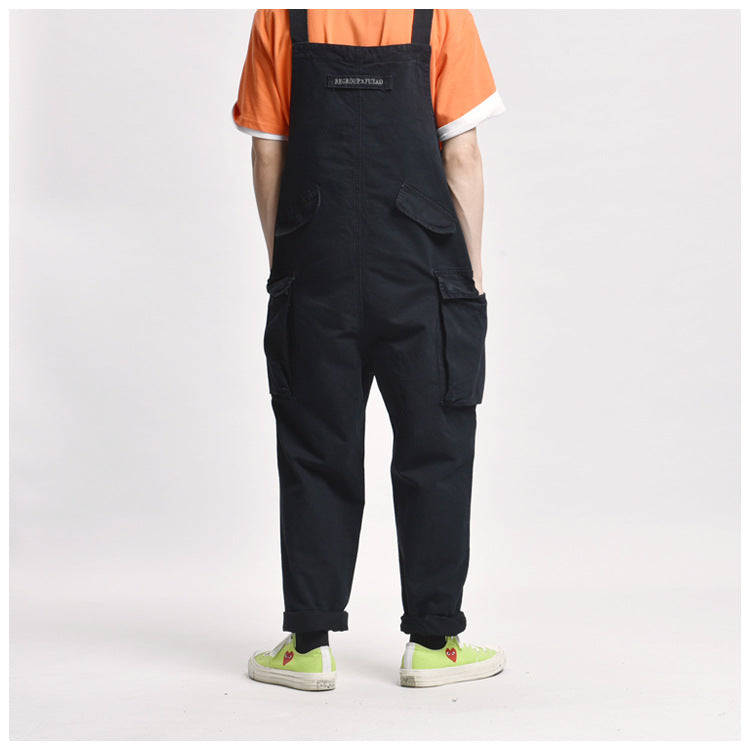 Loose Fitting Wide Leg Overalls