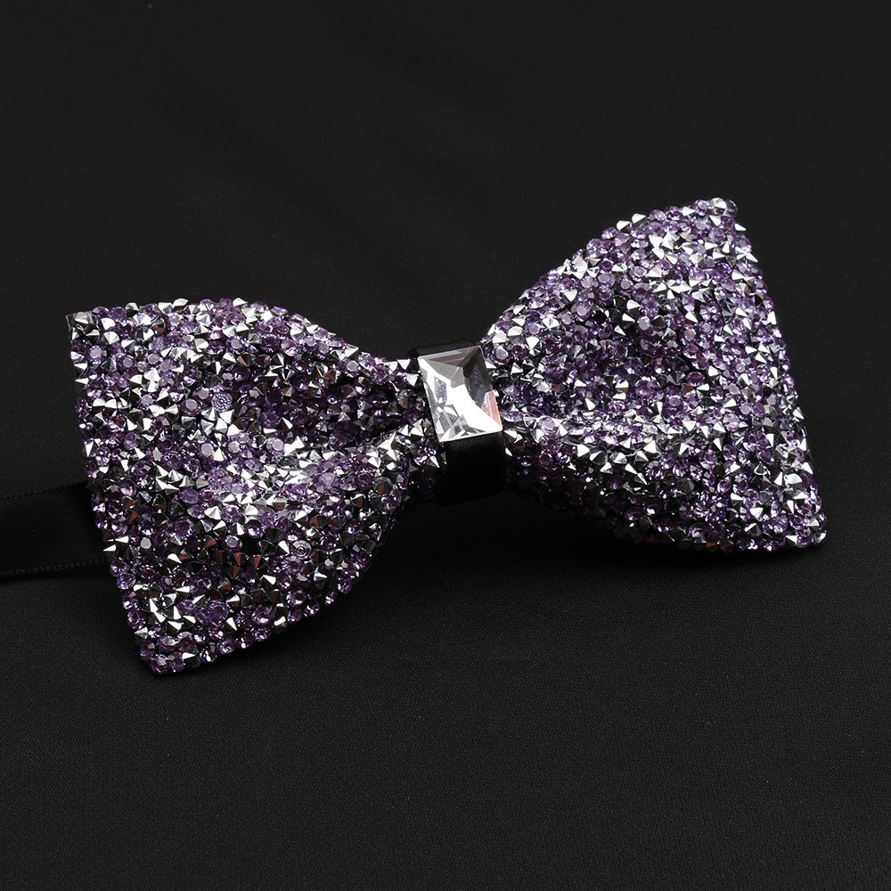 Shiny Diamond Bow Tie
