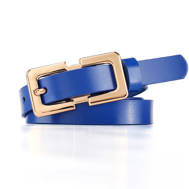 Retro Style Thin Leather Belt