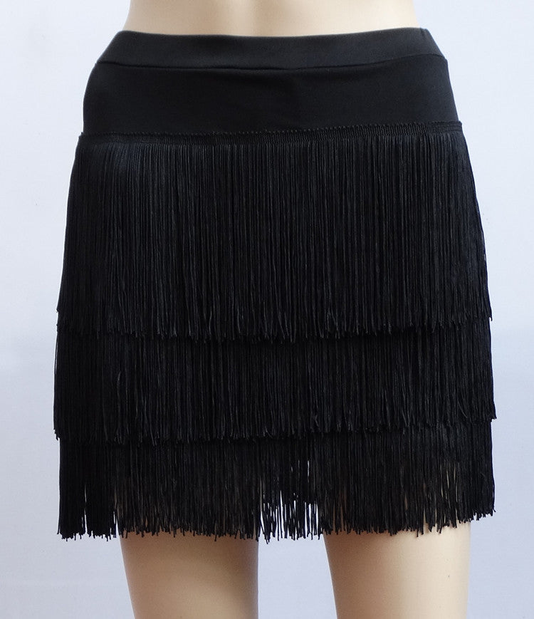 Fringed Latin Dance Skirt