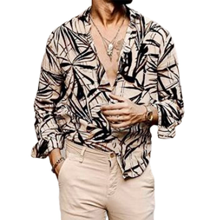Button Down Men's Print Shirt
