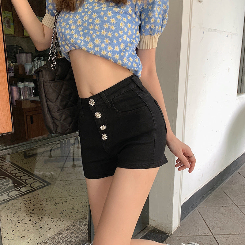 High Waist Denim Shorts (Plus Sizes)
