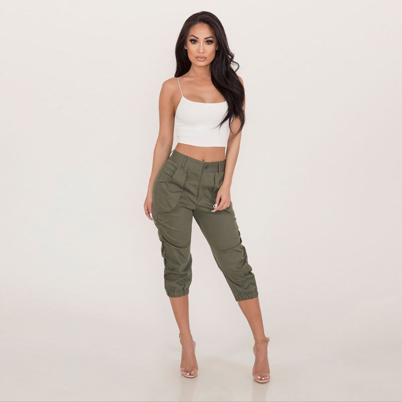 Cropped Leg Harem Pants